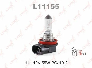 Лампа накаливания LYNXAUTO L11155 H11 12V 55W PGJ19-2