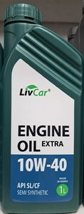 Масло моторное LIVCAR ENGINE OIL EXTRA 10W40 API SL/CF полусинт (1л)