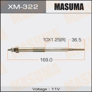Свеча накаливания MASUMA XM322 MITSUBISHI Pajero