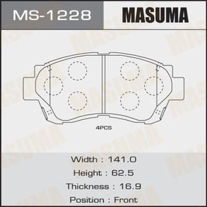 Колодки тормозные MASUMA MS1228