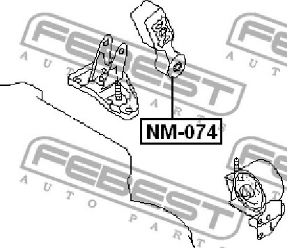 Подушка двигателя FEBEST NM074