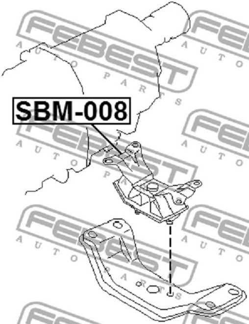 Подушка двигателя FEBEST SBM008