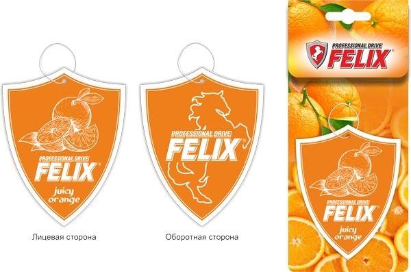 Ароматизатор картонный FELIX "Брызги сочного апельсина"