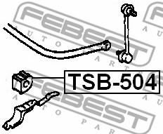 Втулка стабилизатора FEBEST TSB504 (D16) TOYOTA AVENSIS 