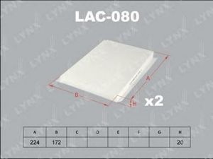 Фильтр салонный LYNX LAC080