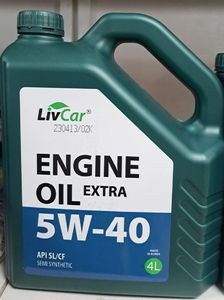 Масло моторное LIVCAR ENGINE OIL EXTRA 5W40 API SL/CF полусинт (4л)