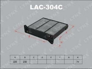 Фильтр салонный LYNX LAC304C (угольный)
