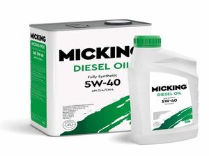 Масло моторное MICKING DIESEL OIL PRO1 5W40 SYNTH API CI-4/CH-4 (4л+1л=5л)