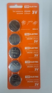 Батарейка TDM ELECTRIC CR2430