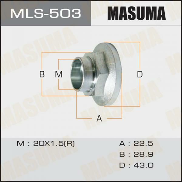 Гайка ШРУСа M20X1.5/22.5 29 MASUMA MLS503