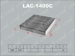 Фильтр салонный LYNX LAC1400C (угольный)