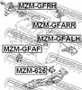 Подушка двигателя FEBEST MZMGFARR MAZDA 626 1997-2002