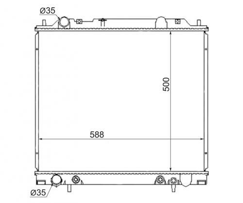 Радиатор охлаждения SAT MC0005 MITSUBISHI DELICA, L400, SPACE GEAR 1994-2006