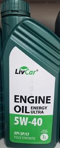 Масло моторное LIVCAR ENGINE OIL ENERGY ULTRA 5W40 API SP/CF синт (1л)
