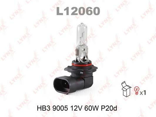 Лампа накаливания HB3 12V (60W) LYNXAUTO L12060